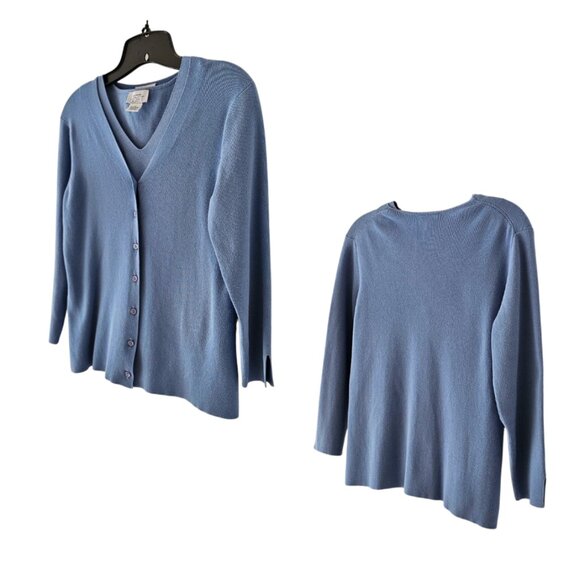 Ann Taylor Loft Cardigan & Sleeveless Top Set | Pre-Loved | XS | Bluish Gray - Picture 6 of 16